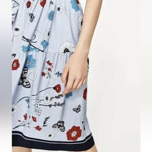 Zara Floral A-Line Skirt